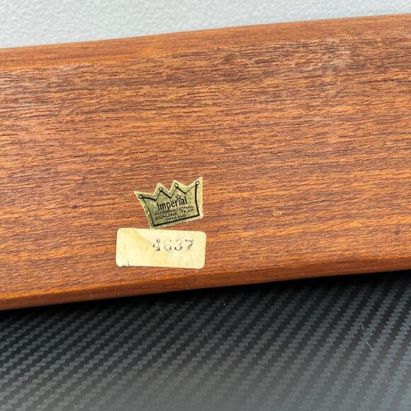 Imperial International Handcrafted Teak Three-Compart Wooden Bowl Snack Tray - Picture 7 of 10